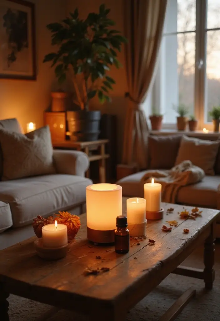 15 Cozy Fall Decor Ideas for Your Living Room That Will Make You Want to Snuggle Up! - 9. Scented Elements