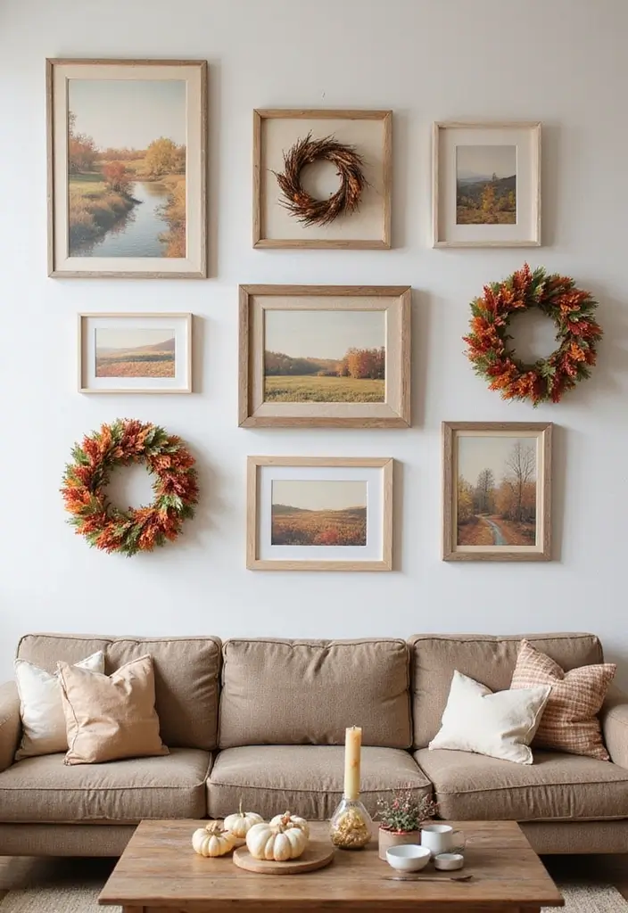 15 Cozy Fall Decor Ideas for Your Living Room That Will Make You Want to Snuggle Up! - 6. Seasonal Wall Art