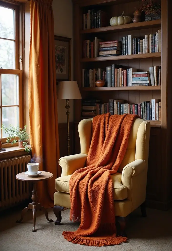 15 Cozy Fall Decor Ideas for Your Living Room That Will Make You Want to Snuggle Up! - 3. Cozy Reading Nooks