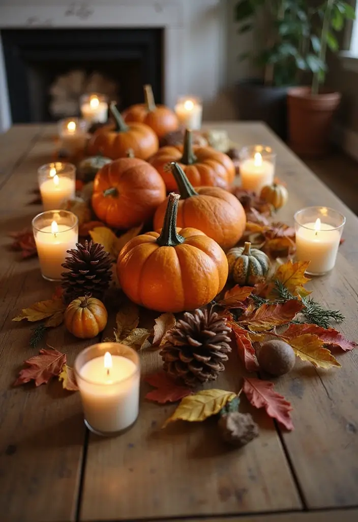 15 Cozy Fall Decor Ideas for Your Living Room That Will Make You Want to Snuggle Up! - 2. Autumn-Inspired Centerpieces