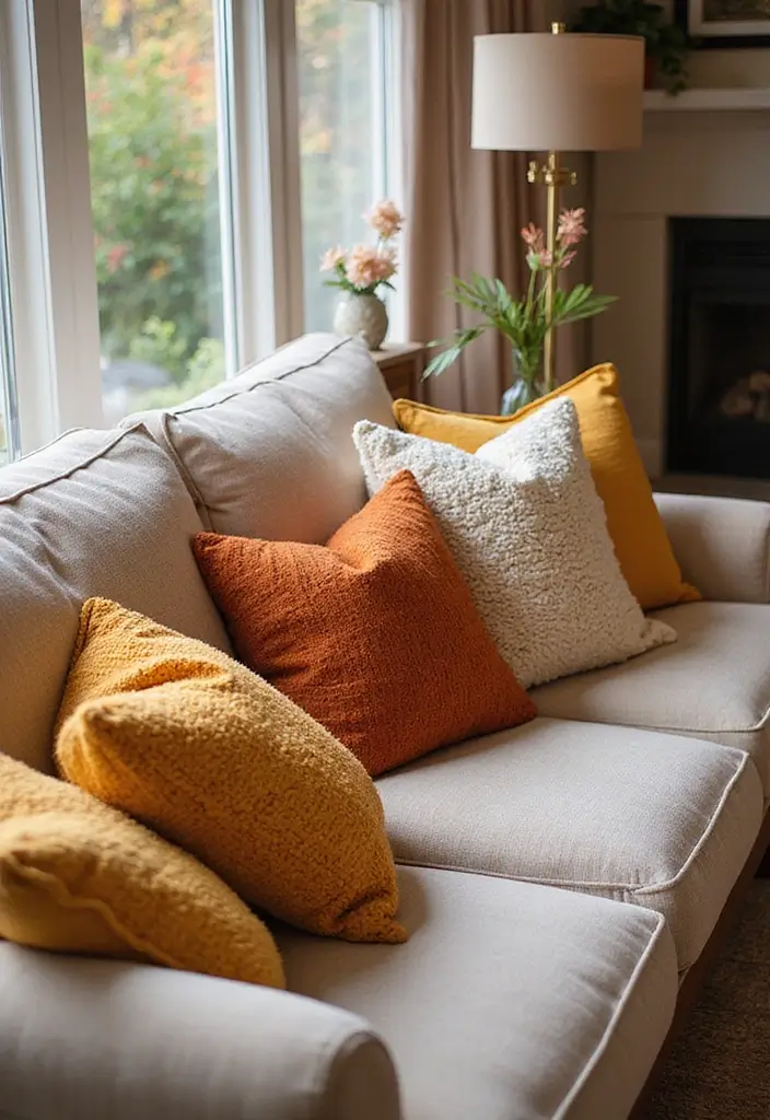 15 Ways to Infuse Warmth into Your Home This Autumn Season! - 7. Seasonal Throw Pillows