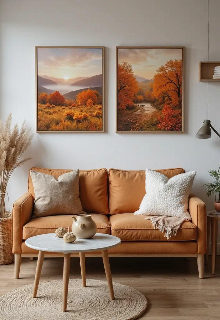 15 Ways to Infuse Warmth into Your Home This Autumn Season! - 13. Autumn-Inspired Art